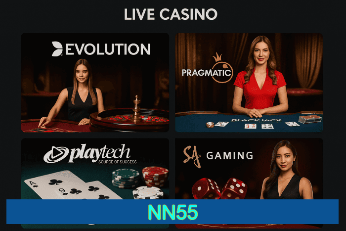 Live Casino NN55 bônus e prêmios incríveis