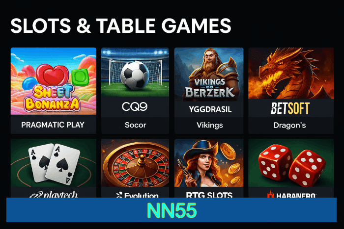 Jogos de caça-níqueis Cassino NN55 online