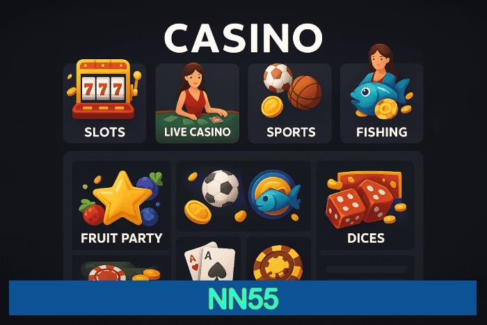 Plataforma online Cassino NN55 com bônus exclusivos